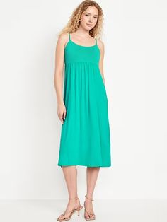 Fit & Flare Cami Midi Dress | Old Navy