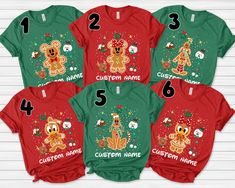 Storybook Character Costumes, Ginger Cookies Christmas, Personalized Christmas Shirts, Disney Christmas Shirts, Very Merry Christmas Party, Mickey Mouse Christmas, Cookies Christmas, Ginger Cookies, Disney Shirt