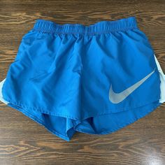 Nike Dri-Fit Running Shorts Size Small Blue. Preowned/used condition Nike Blue Athletic Shorts With Built-in Shorts, Blue Nike Athletic Shorts, Western Fits, Summertime Outfits, Lululemon Shorts, Running Shorts, Comfy Outfits, Nike Dri Fit, Dri Fit