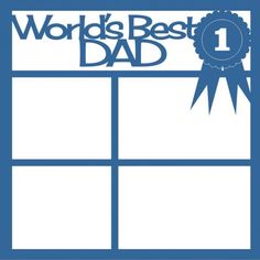 the words world's best dad are in blue and white with a ribbon around it