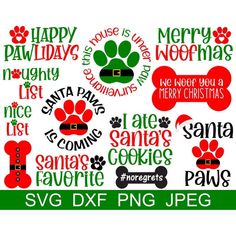 santa paws bundle for svg and dxf