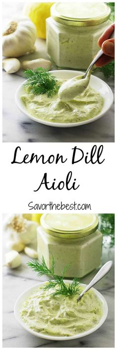 lemon dill aioli is an easy and healthy side dish