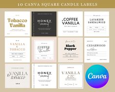 the top 10 canva square candle labels