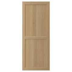 a wooden door with no glass on the front and side panels, in light wood