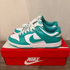 Brand New Nike Dunk Low Clear Jade, A Stylish And Comfortable Sneaker Perfect For Anyone Who Loves Athletic Shoes. This Shoe Boasts A Low-Top Shoe Shaft Style And A Striking Emerald Green Color That Will Definitely Turn Heads. This Is Size A 8.5 M And Features The Brand's Iconic Nike Dunk Design, Style Code Of Dv0833-101. The Durable Built And Superior Quality Ensure That It Will Provide Long-Lasting Comfort And Style To Its Wearer. Don't Miss Out On The Chance To Own This Amazing Nike Dunk Low Sporty Green Custom Sneakers With Branded Heel Counter, Green Slip-on Sneakers With Boost Midsole, Green Cushioned Slip-on Custom Sneakers, Nike Custom Green Sneakers With Translucent Outsole, Green Nike Custom Sneakers With Contrast Sole, Nike Custom Green Sneakers With Contrast Sole, Nike Green Skate Shoes With Contrast Sole, Green Custom Sneakers With Cushioned Footbed And Round Toe, Green Custom Sneakers With Cushioned Footbed