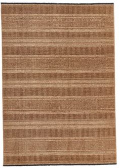 an area rug with brown and tan stripes