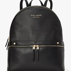 Brand New With Tag Kate Spade Day Pack Large Backpack! This Is A Large Backpack That Is Great To Hold Your Essentials And Looks Super Cute And Sophisticated. Lots Of Pockets And Zippers. 15.2"H X 12.8"W X 6.7"D Pebbled Leather Faille Lining Pinmount Logo Backpack With Zip-Around Closure Interior Zipper Pocket 3 Interior Slip Pockets Exterior Zipper Pocket Adjustable Shoulder Straps Fits Iphone Xs Max, Large Continental Wallet, Ipad, A4 Binder, 13" Laptop Imported Minnie Mouse Backpack, Kate Spade Backpack, Flap Backpack, Medium Backpack, Work Tote, Backpack Brands, Lots Of Pockets, Backpack Travel Bag, Small Backpack