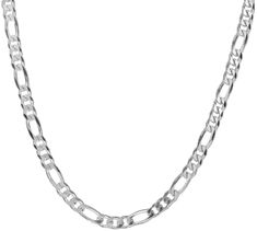 Sterling Silver Figaro Link Necklace, Sterling Silver Chain, Sterling Silver Chains, Silver Chain, 925 Sterling Silver, Men And Women, For Men, Collage, Chain