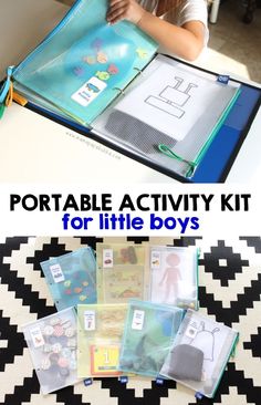 an activity kit for little boys with pictures and instructions