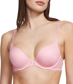 PRICES MAY VARY. Victoria's Secret Dream Angels Push Up Bra is designed to make you look and feel sexy. This comfortable bra is a great everyday choice with its soft fabric and adjustable straps. This push up bra features a plunging neckline for invisibility under your lowest-cut tops and dresses. Its soft, ultra-lifting padding molds to your curves for maximum lift while underwire cups offer just the right amount of support. Fully adjustable straps combined with a Smooth U-shaped back and stret Lace Bras, Comfortable Bra, Bra Measurements, Red Bra, Cute Bras, Comfortable Bras, Lounge Lingerie, Plunge Neckline, Everyday Bra