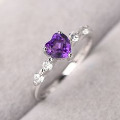 Fine Jewelry Amethyst Crystal Promise Ring, Fine Jewelry Amethyst Crystal Ring For Promise, Fine Jewelry Amethyst Ring With Accent Stones For Promise, Amethyst Birthstone Ring With Accent Stones For Promise, Amethyst Birthstone Ring With Center Stone For Promise, Amethyst Crystal Promise Ring With Gemstone, Amethyst Diamond Promise Ring With Accent Stones, Promise Amethyst Crystal Ring With Center Stone, Amethyst Crystal Promise Ring With Center Stone