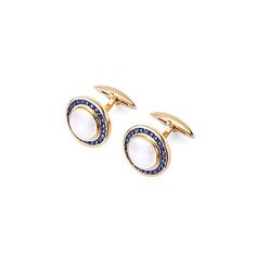 Double Barrel Lapis Lazulite Gold Cufflinks | Aspinal Luxury Formal Jewelry With Polished Finish, Luxury Polished Finish Jewelry For Formal Occasions, Oval Yellow Gold Jewelry For Business, Luxury 14k Gold Jewelry For Formal Occasions, Oval Polished Cufflinks For Business, Polished Yellow Gold Earrings For Business, Luxury Diamond Cufflinks, Elegant White Gold Cufflinks With Polished Finish, Luxury Oval Cufflinks As Gift