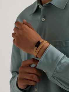 This bracelet features Messika’s signature ‘My Move’ mechanism, it's cast from brushed-titanium and set with a round-cut diamond, which slides freely along the shield. The strap is made from smooth taupe leather and fastens with a pin buckle so you can adjust the fit. Each Messika piece comes with a two-year warranty, which is activated 28 days after purchase. To receive an additional year's warranty, register your piece on Messika's website. Modern Yellow Gold Leather Bracelet, Modern Business Jewelry With Leather Strap, Luxury Bracelets With Stainless Steel Clasp For Formal Occasions, Luxury Formal Bracelet With Stainless Steel Clasp, Minimalist Formal Bracelet With Leather Strap, Formal Luxury Bracelet With Metal Clasp, Minimalist Leather Strap Bracelets For Formal Wear, Minimalist Leather Strap Bracelet For Formal Occasions, Modern Yellow Gold Leather Bracelet For Formal Wear