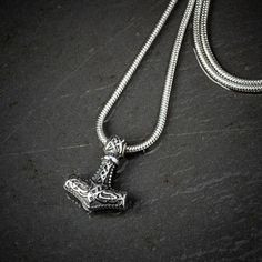 Stainless Steel Ladies Thor's Hammer Necklace-Viking Necklace-Norse Spirit Hammer Necklace, Female Thor, Thor's Hammer Necklace, Hammered Necklace, Shield Maiden, Thor's Hammer, Viking Warrior, Thors Hammer, Stainless Steel Pendant