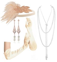 PRICES MAY VARY. One Package Includes: One Vintage Headband,Flapper Necklace,Gloves,Earrings&Costume Holder One Size Fit Most Vintage&Comfortable These Accessories Will Make Your 1920s Coustume Party Outfit Much More Perfect Flapper Accessories 20s Style, Great Gatsby Costume, 1920s Accessories, Flapper Accessories, Gatsby Costume, Vintage Headband, 20s Style, Flapper Necklace, Vintage Headbands