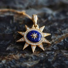 14K Gold Gemstone Star Charm Pendant, Gold Pave Diamond Star Pendant, Designer Gemstone Star Pendant, Handmade Gemstone Star Charm Pendant ♦️ ITEM     D E T A I L S ♦️ ✦ Name : Star Pendant ✦ Metal : 925 Silver ✦ Size : 25MM ✦ Small Stone : Moissanite  ✦ Design : Select the variations ✦ Base stone : Select the variations                                                                                SIXTH SENSE JEWELS ✦ Our all design are made to order. We need 6 to 8 days for making and delivery Celestial Star-shaped Gemstone Jewelry, Celestial Star-shaped Gemstone Necklace, Sixth Sense, Diamond Star, Pendant Gold, Star Charms, Star Pendant, 8 Days