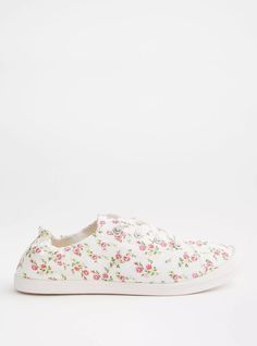 In a lightweight floral canvas, these sneakers give you the best of both worlds with a design that’s as practical as it is pretty. Our unique fit gives you extra wide width and extra room around your whole foot. EXTRA WIDE WIDTH (WW). Round toe. Lace-up top. Extra cushioned footbed; rubber sole. Man-made materials. Imported extra wide width shoes. The best plus size women's riley ruched sneaker (ww) sneakers in floral made of canvas. Rock your look from Torrid to Festivals like Coachella and Lol Casual Summer Wear, Unique Fits, Floral Canvas, Wide Width Shoes, Best Of Both Worlds, Famous Footwear, Work Shoes, Slip On Sneakers, Canvas Shoes