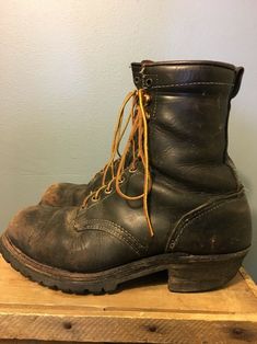 Dirty Boots, Logger Boots, Old Boots, 90s Mens, Work Boots Men, Boots Mens, Ankle Boots Black, Black Ankle Boots, Work Boots