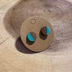 Turquoise Handmade Wooden Earring Studs. Everyday Blue Circular Earrings, Everyday Blue Circle Earrings, Turquoise Circle Earrings Gift, Vintage Christmas Earrings, Garnet Teardrop Earrings, Wooden Earrings Studs, Turquoise Clip-on Round Earrings, Anthropologie Earrings, Fox Earrings