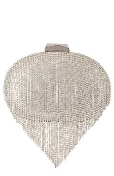 A framed oval clutch is adorned by rhinestone fringe that swishes as you shimmy across the room. The top clutch is faceted like a jewel, while the drop-in chain strap allows for chic hands-free wear. Textile/metal Imported Fringe Clutch, Crystal Fringe, Rhinestone Fringe, Hands Free, Chain Strap, Evening Bags, The Top, Bag Lady, Nordstrom