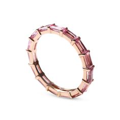 PINK SAPPHIRE BAGUETTE ETERNITY RING Baguette Eternity Ring, Baguette Eternity Band, Eternity Band Set, Sapphire Eternity Band, Month Of September, Pink Sapphire Ring, Orange Sapphire, Green Sapphire, Wow Factor