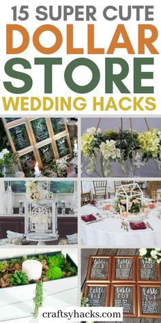 dollar store wedding hacks for the bride and groom