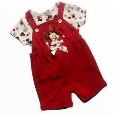 Disney Baby Infant Girls Romper - Two Piece Overall & T-Shirt Set. Officially Licensed Disney: Set Includes Minnie Mouse Romper And Matching Graphic Tee. Ships Next Business Day. Bundle With Additional Items In My Closet For The Best Deal! Cute Cotton Mickey Mouse Sets, Cute Mickey Mouse Cotton Sets, Cotton Minnie Mouse Top For Playtime, Cotton Mickey Mouse Top For Playtime, Cotton Mickey Mouse Tops For Playwear, Disney Minnie Mouse Outfit, Minnie Outfit, Minnie Mouse Outfits, Retro Disney