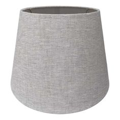 a grey lamp shade on a white background