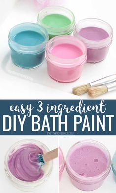 easy 3 ingredient diy bath paint recipe