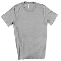 Crew Neck Short Sleeve 100% Cotton Gray Plain Shirt For Summer, Plain Gray Shirt For Summer, Plain Gray Summer Shirt, Gray Short Sleeve Plain Top, Fitted Heather Grey Crew Neck Tops, Classic Fitted Gray T-shirt, Fitted Heather Grey Short Sleeve T-shirt, Fitted Heather Grey T-shirt With Short Sleeves, Basic Gray Shirt For Summer