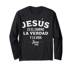 Camisas de manga larga de Jesus para los Cristianosmt Long Sleeve T-shirt For Spring, Long Sleeve Graphic Print Sweatshirt, Bible Verses For Kids, About Jesus, Martin Luther King Day, White Mark, Hight Quality, In Spanish, Christian Shirts