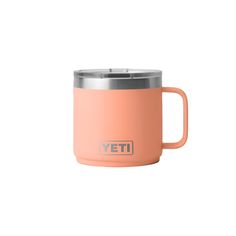 YETI Rambler 14 oz. Stackable Mug with MagSlider Lid, Low Country Peach Coffee Chili, Yeti Accessories, Camp Mugs, Camp Mug, Stainless Water Bottle, Enjoy Coffee, Yeti Rambler, Life Well Lived, Dry Hands