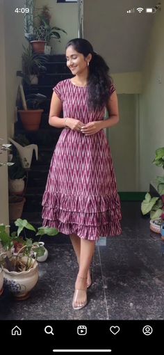 Cotton Frock Dress For Women, Frock Model Tops For Women, Ikkath Frocks Designs, Frocks And Gowns For Women Casual, Ikkat Dress Patterns, Cotton Saree Frocks For Women, Ikkath Dress Designs, Ikkat Gown Designs, Ikkat Frock Designs