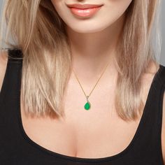 Enhance any wardrobe with this elegant Emerald and diamond necklace. This necklace showcases a genuine natural 8x6 mm Pear-shape Emerald and white diamonds set in a drop design. Crafted of 10k Yellow Gold and hanging from an 18 inch rope chain, this piece is a wonderful addition to your jewelry collection. Elegant necklace features May birthstone Emerald (other gemstone colors available) 8x6 mm Genuine Pear-shape Emerald Center Round White Diamonds Genuine Natural Gemstones and Diamonds, Solid 1 Blue Topaz Pendant Necklace, Diamond Drop Pendant, February Birthstone Jewelry, Valentines Wedding, Emerald Necklace Pendant, Smoky Quartz Pendant, Sapphire Necklace Pendants, Quartz Pendant Necklace, Halo Necklace