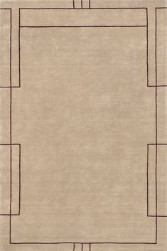 an area rug with squares and rectangles on the bottom, in neutral colors