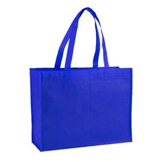 80 gm Non-Woven Polypropylene Shopping Bag. Custom Printed Non-Woven Shopping Tote Bag in Royal | Totes | Non-Woven Totes | Grocery Totes Daily Use Blue Recyclable Bags, Blue Reusable Rectangular Bag, Recyclable Square Shopping Bag, Grocery Tote, Shopping Tote Bag, Shopping Tote, Custom Bags, Custom Print, Tote Bag