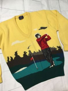 Preowned Good Condition!, Wow, you won’t find many like this one, what a great pullover sweater This is a Men’s Vintage Golf Pullover Sweater by Kenneth Gordon from 70’s- 80s. Worsted Wool, with small cable Knit . Slightly worn, no holes, tears or stains. Men’s size LARGE. Measurements approximately: Shoulder- Shoulder 19.5” Pit- Pit 22” Length 25.5” Please check measurements and view all photos before purchasing. They aid in the Description, Condition and Quality of this sharp looking sweater. Vintage Long Sleeve V-neck Sweater For Winter, Vintage Wool Sweater For Winter, Retro Knit Polo Sweater For Fall, Retro Wool Knitted Sweater, Vintage Wool Sweater For Fall, Vintage Wool Crew Neck Sweater, Vintage Knit Polo Sweater For Winter, Vintage Wool Knit Sweater, Vintage Knit Wool Sweater