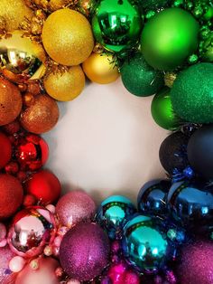 an assortment of christmas ornaments arranged in a circle