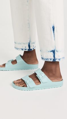 Upper: Ultra-lightweight EVAMolded footbedNarrow fitWaterproof and shock absorbentAdjustable buckle strapsEVA soleMade in GermanyThis item cannot be gift-boxedStyle #BIRKE30536 Birkenstock Arizona Eva, Eva Sandals, Arizona Eva, Eva Sole, Birkenstock Arizona, Birkenstock, Arizona, New Arrivals, Surfing