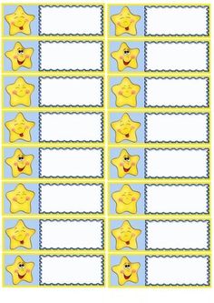 reward cards with stars and smiling faces on them