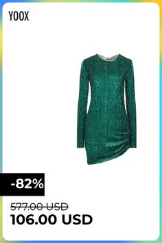 tulle, sequins, solid color, round collar, long sleeves, no pockets, rear closure, hook-and-bar, zip, fully lined, stretch , Color: Emerald green , Size: 8 Chic Long Sleeve Mini Dress With Contrast Sequin, Long Sleeve Mini Dress With Contrast Sequin, Long Sleeve Embellished Sequin Dress For Date Night, Fall Contrast Sequin Dress For Date Night, Contrast Sequin Dress For Date Night In Fall, Fall Date Night Dress With Contrast Sequin, Long Sleeve Dress With Contrast Sequin For Date Night, Long Sleeve Sequin Dress With Contrast For Cocktail, Long Sleeve Contrast Sequin Dress For Date Night