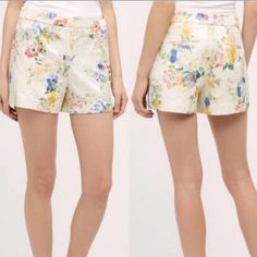 Anthropologie Elevenses Floral Embroidered Shorts Size 8. Great Preowned Condition Waist: 32 In Approximately Inseam: 4 1/2 In Approximately Rise: 10 In Approximately Chic Floral Print Cotton Shorts, Floral Print Short Bottoms For Spring, Floral Print Shorts For Spring, Fitted Floral Embroidery Shorts For Spring, White Floral Print Shorts, Chic White Floral Print Shorts, Floral Embroidery Bottoms For Day Out, Summer Floral Embroidery Shorts, Floral Print Cotton Shorts