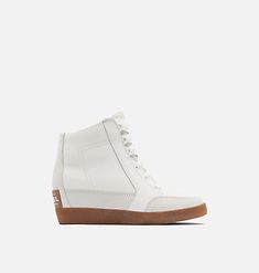 Women's Boots & Wedges | SOREL Lace-up Leather Wedge Boots For Streetwear, Leather Lace-up Wedge Boots For Streetwear, White Leather High-top Wedge Boots, Leather Wedge Heel Sneakers For Streetwear, Leather Wedge Sneakers For Streetwear, Casual Leather Wedge Boots For Streetwear, Sporty Leather Wedge Heel Sneakers, High-top Suede Wedge Boots, Casual Leather Low-top Wedge Boots