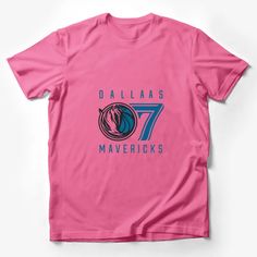 Dallas 77 Mavericks Logo T-Shirt, Basketball Team Fan Gear, Unisex Sports Apparel Male T-Shirt Custom graphic T-Shirt.Customize your color Sporty Pink T-shirt With Logo Print, Pink Moisture-wicking Top For Sports Events, Sports Team Name Pink T-shirt, Moisture-wicking Crew Neck Fan Apparel Top, Pink Crew Neck T-shirt For Sports Events, Casual Moisture-wicking Tops For Fan Merchandise, Pink Short Sleeve T-shirt With Team Name, Pink Crew Neck T-shirt With Team Name, Pink Crew Neck T-shirt Fan Apparel