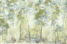 Eden Mural in Blue/Brown from the Murals Resource Library Vol. 2 by York Wallcoverings Wallpaper Warehouse, Art Aquarelle, York Wallcoverings, Tree Wallpaper, Resource Library, Festival Lights, Burke Decor, Floral Wall, Green Brown