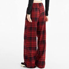 Discover the epitome of grunge fashion with our Red Plaid Women Pants — a bold expression of individuality and style. Immerse yourself in the rebellious spirit of the '90s with these high-quality, red plaid pants. Free shipping in the US and worldwide. Crafted from premium cotton materials, these pants are not just an outfit; they are a statement. Here's why you need them in your wardrobe: S – Length: 98 cm (38.58 in); Waist: 66 cm (25.98 in); Hips: 100 cm (39.37 in) M – Length: 99 cm (38.98 in); Waist: 70 cm (27.56 in); Hips: 104 cm (40.94 in) L – Length: 100 cm (39.37 in); Waist: 74 cm (29.13 in); Hips: 108 cm (42.52 in) XL – Length: 101 cm (39.76 in); Waist: 78 cm (30.71 in); Hips: 112 cm (44.09 in) 2XL – Length: 102 cm (40.16 in); Waist: 82 cm (32.28 in); Hips: 116 cm (45.67 in) 3XL – Red Plaid Pants Women, Red Plaid Pajama Pants Women, Pants Grunge, Red Plaid Pants, Kawaii Swimsuit, Dark Academia Clothing, Anime Lingerie, Cottagecore Fashion, Aesthetic Red