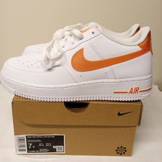 Nike Air Force 1 Nn Gs Kwe Size: 8.5 Women= 7 Youths Color: White/Safety Orange **Reasonable Offers Are Welcome** Add Some Legendary Flair To Your Look With This Air Force 1 Next Nature. Durable Synthetic Leather And Nike Air Cushioning Give You Timeless Style And Comfort, While Special Swoosh Logos Feature Colors That Shift Subtly As You Move. These Kicks Will Have You Rocking Nothing-But-Net Style From The Classroom To The Park And Everywhere In Between. From Tough Stitching To Pristine Materi Nike Air Force 1 White Cushioned For Light Sports, Casual White Nike Air Force 1 With Air Cushioning, White Synthetic Nike Air Force 1 For Light Sports, High-top White Nike Air Force 1 For Casual Wear, White Nike Air Force 1 Low-top With Air Cushioning, Nike Air Force 1 With Air Cushioning Sporty, Nike Air Force 1 White Synthetic Shoes, Nike Air Force 1 Sporty Shoes With Air Cushioning, White Low-top Nike Air Force 1 In Synthetic