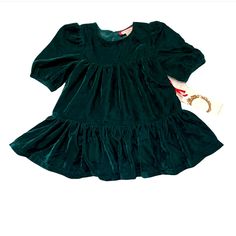 Ruby & Bloom Green Ponderosa Velvet Dress With Matching Bloomers Baby Girl Size 12m New With Tags. Shop With Confidence! 5 Rated Posh Ambassador, Fast Shipping From A Clean Smoke Free Home! I28 Dress Baby Girl, Baby Bloomers, Baby Things, Velvet Dress, Kids' Dresses, Baby Dress, Ruby