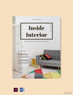 the inside interior magazine is on display