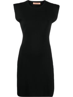 black fine ribbed sleeveless round neck straight hem above-knee length Sleeveless Black Dress, Philip Lim, Fab Dress, Yves Salomon, Outfit Chic, Black Sleeveless Dress, Vestido Casual, Sleeveless Mini Dress, Classic Silhouette